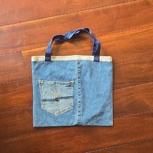 Blue Denim Tote Bag